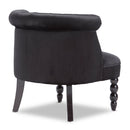 Black Velvet Vanity Accent Chair | Bali Loom Flax | Oroatrade.com
