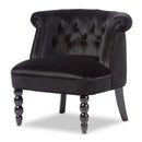 Black Velvet Vanity Accent Chair | Bali Loom Flax | Oroatrade.com
