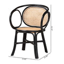 Black Framed Rattan Dining Chair | Bali Loom Palesa | Oroatrade.com