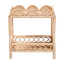 Rattan Scalloped 2 Tier End Table | Bali Loom Eloisa | Oroatrade.com