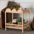 Rattan Scalloped 2 Tier End Table | Bali Loom Eloisa | Oroatrade.com