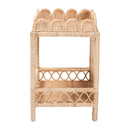 Rattan Scalloped 2 Tier End Table | Bali Loom Eloisa | Oroatrade.com