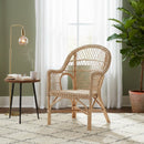 Natural Braided Rattan Lounge Chair | Bali Loom Zaira | Oroatrade.com