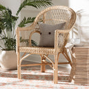 Natural Braided Rattan Lounge Chair | Bali Loom Zaira | Oroatrade.com