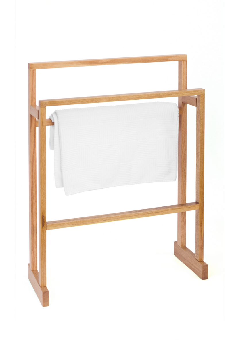 Oak Standing Towel Holder - S | Wireworks Mezza | Oroatrade.com