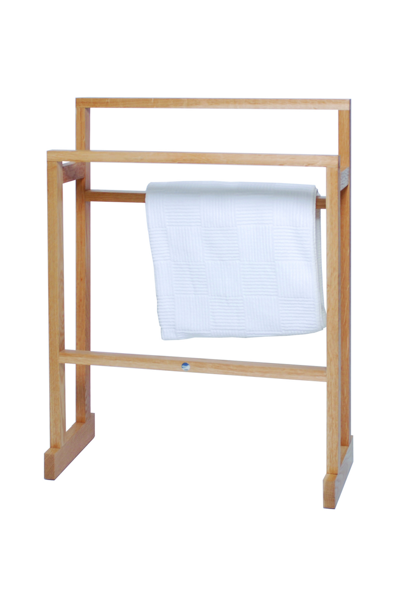 Oak Standing Towel Holder - S | Wireworks Mezza | Oroatrade.com