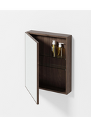 Walnut Bathroom Mirror Cabinet | Wireworks Slimeline | Oroatrade.com