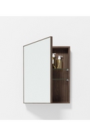 Walnut Bathroom Mirror Cabinet | Wireworks Slimeline | Oroatrade.com