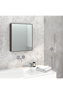 Walnut Bathroom Mirror Cabinet | Wireworks Slimeline | Oroatrade.com