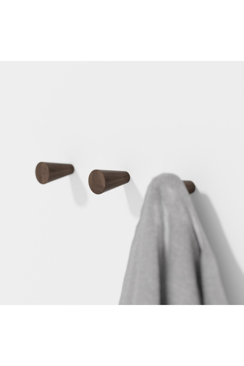 Walnut Wall Hooks (2) | Wireworks Slimline | Oroatrade.com