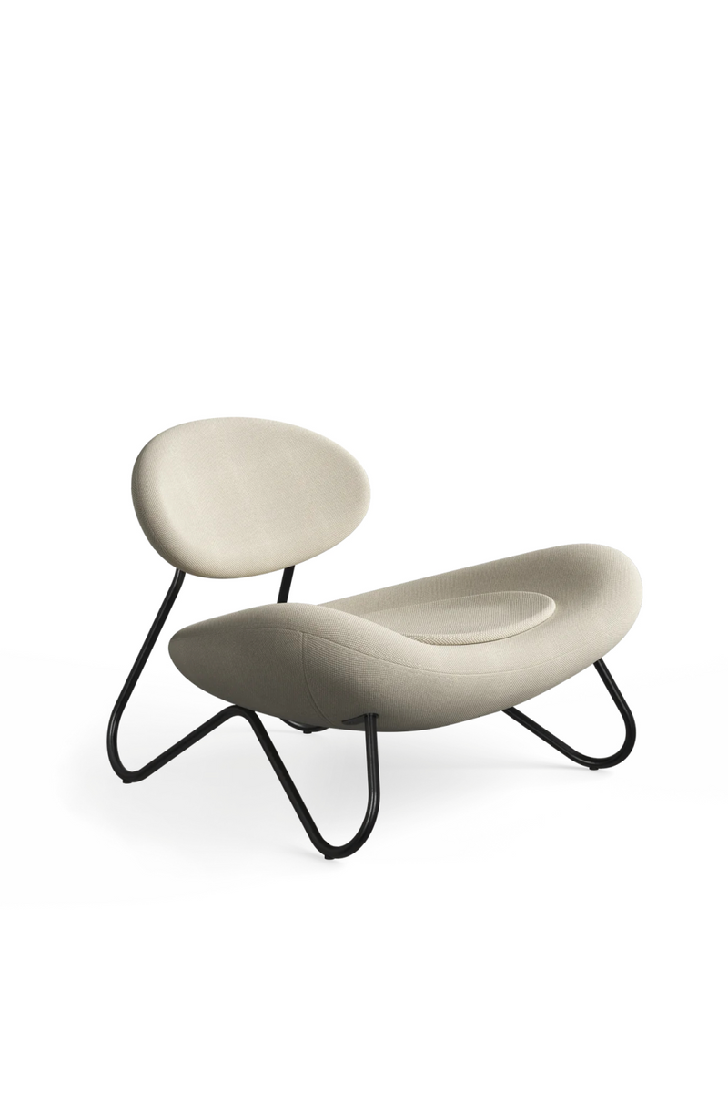 Off-White Modern Lounge Chair | WOUD Meadow | Oroatrade.com