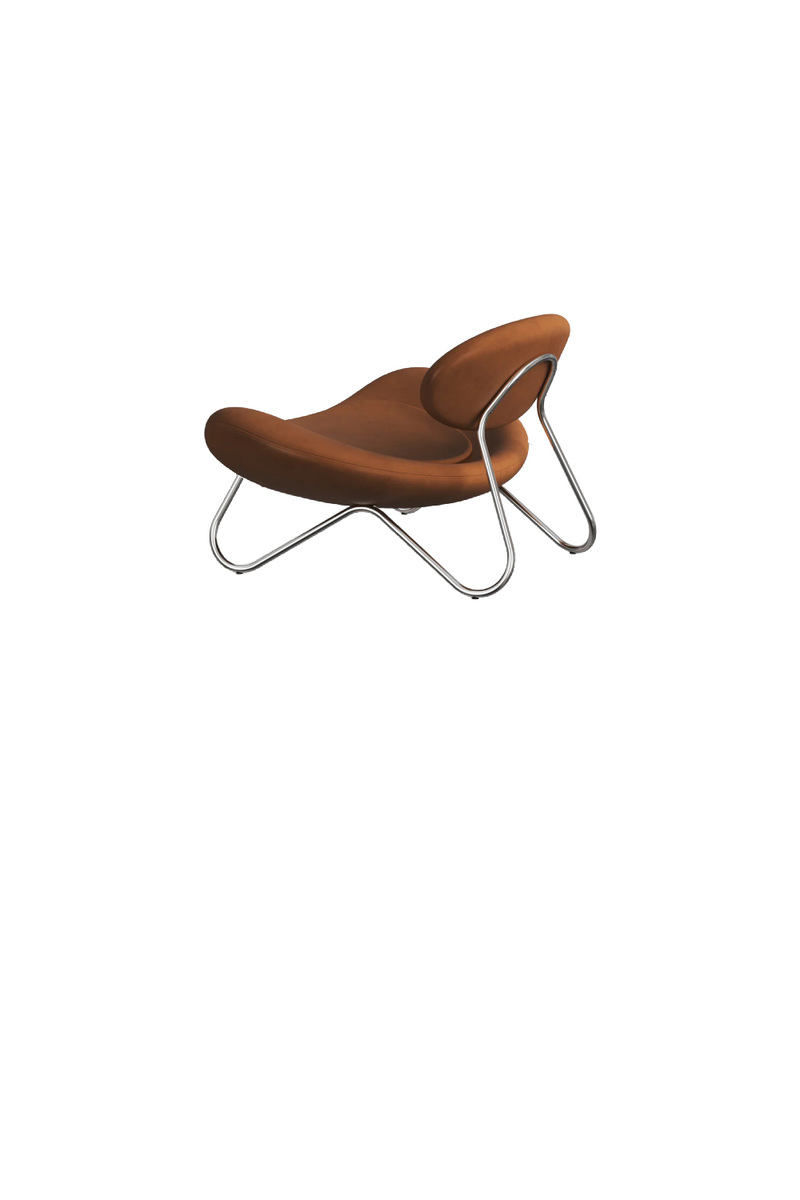 Brown Leather Modern Lounge Chair | WOUD Meadow | Oroatrade.com