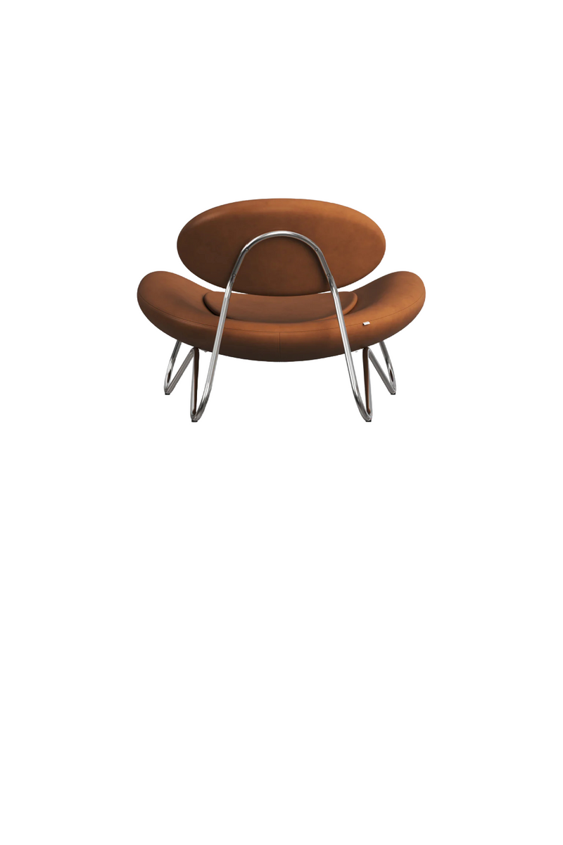 Brown Leather Modern Lounge Chair | WOUD Meadow | Oroatrade.com