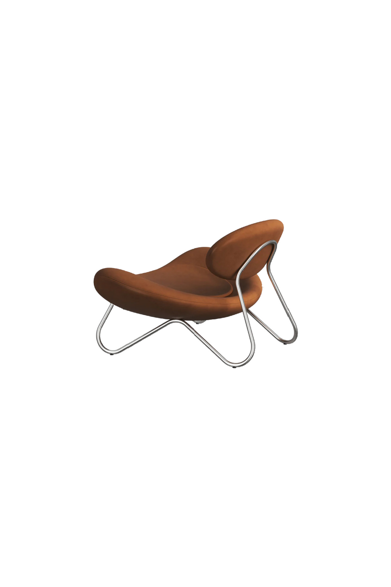 Brown Leather Modern Lounge Chair | WOUD Meadow | Oroatrade.com