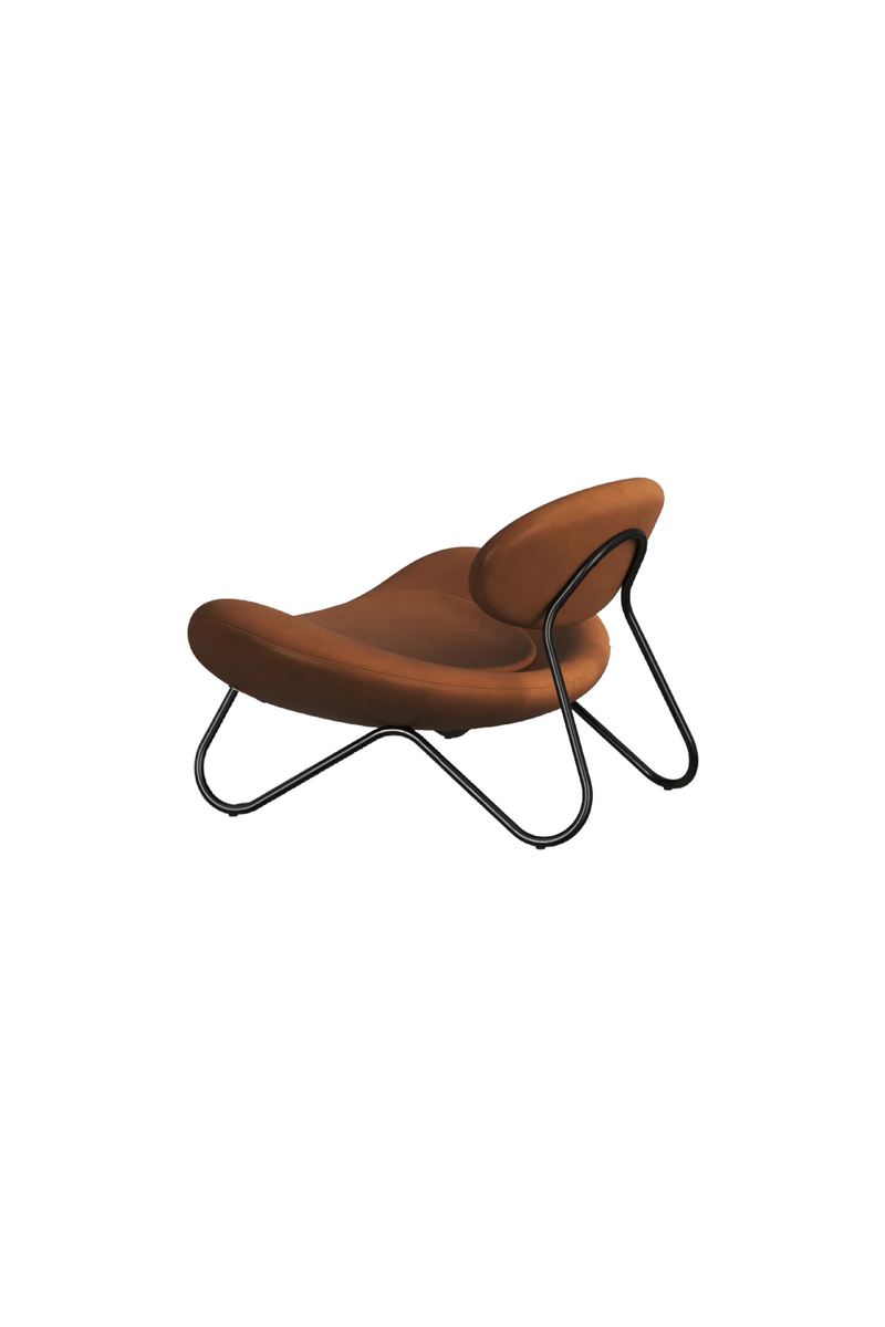 Brown Leather Modern Lounge Chair | WOUD Meadow | Oroatrade.com