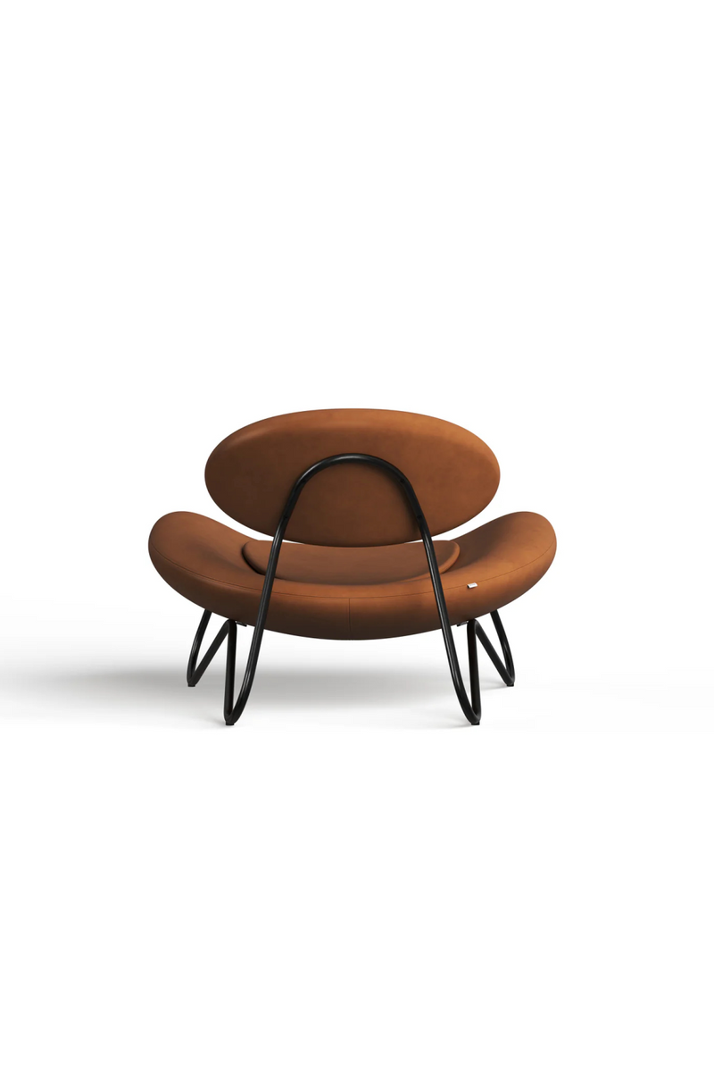 Brown Leather Modern Lounge Chair | WOUD Meadow | Oroatrade.com