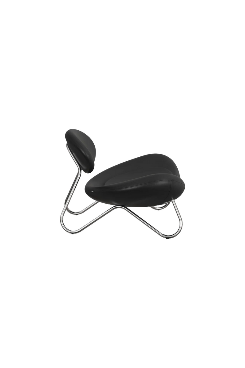 Black Leather Modern Lounge Chair | WOUD Meadow | Oroatrade.com