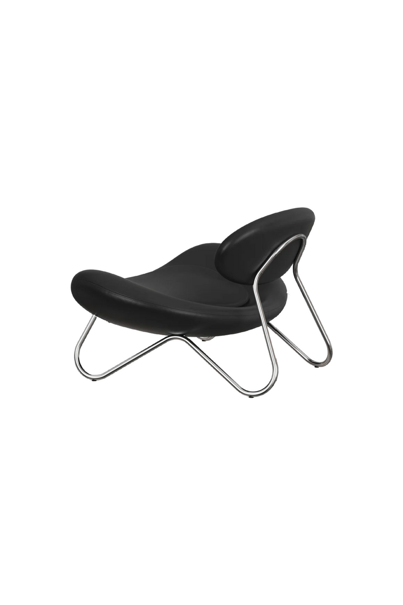 Black Leather Modern Lounge Chair | WOUD Meadow | Oroatrade.com