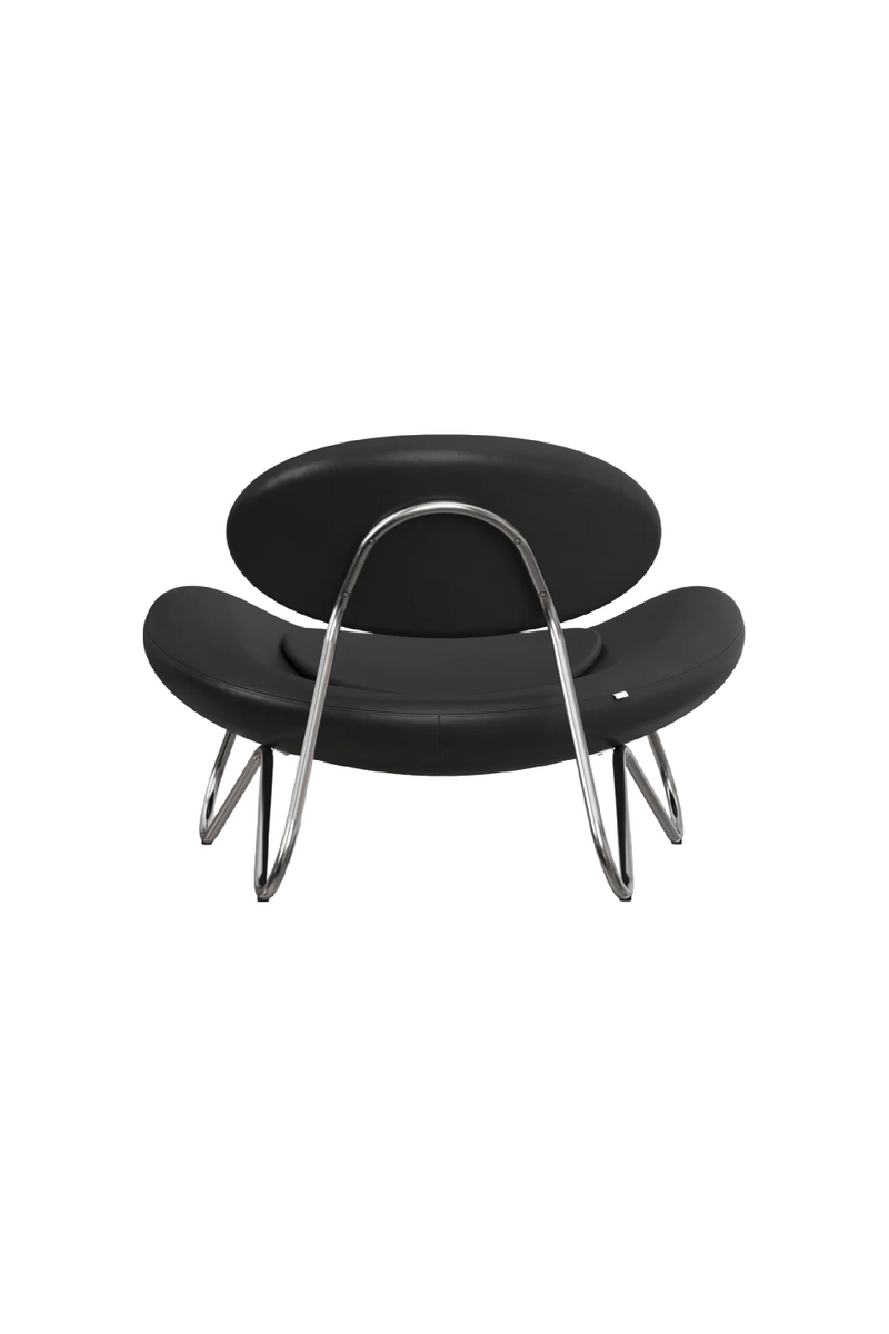 Black Leather Modern Lounge Chair | WOUD Meadow | Oroatrade.com