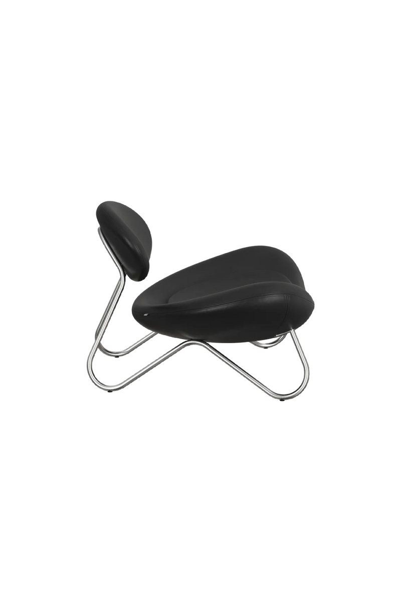 Black Leather Modern Lounge Chair | WOUD Meadow | Oroatrade.com