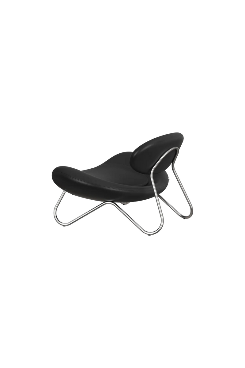 Black Leather Modern Lounge Chair | WOUD Meadow | Oroatrade.com