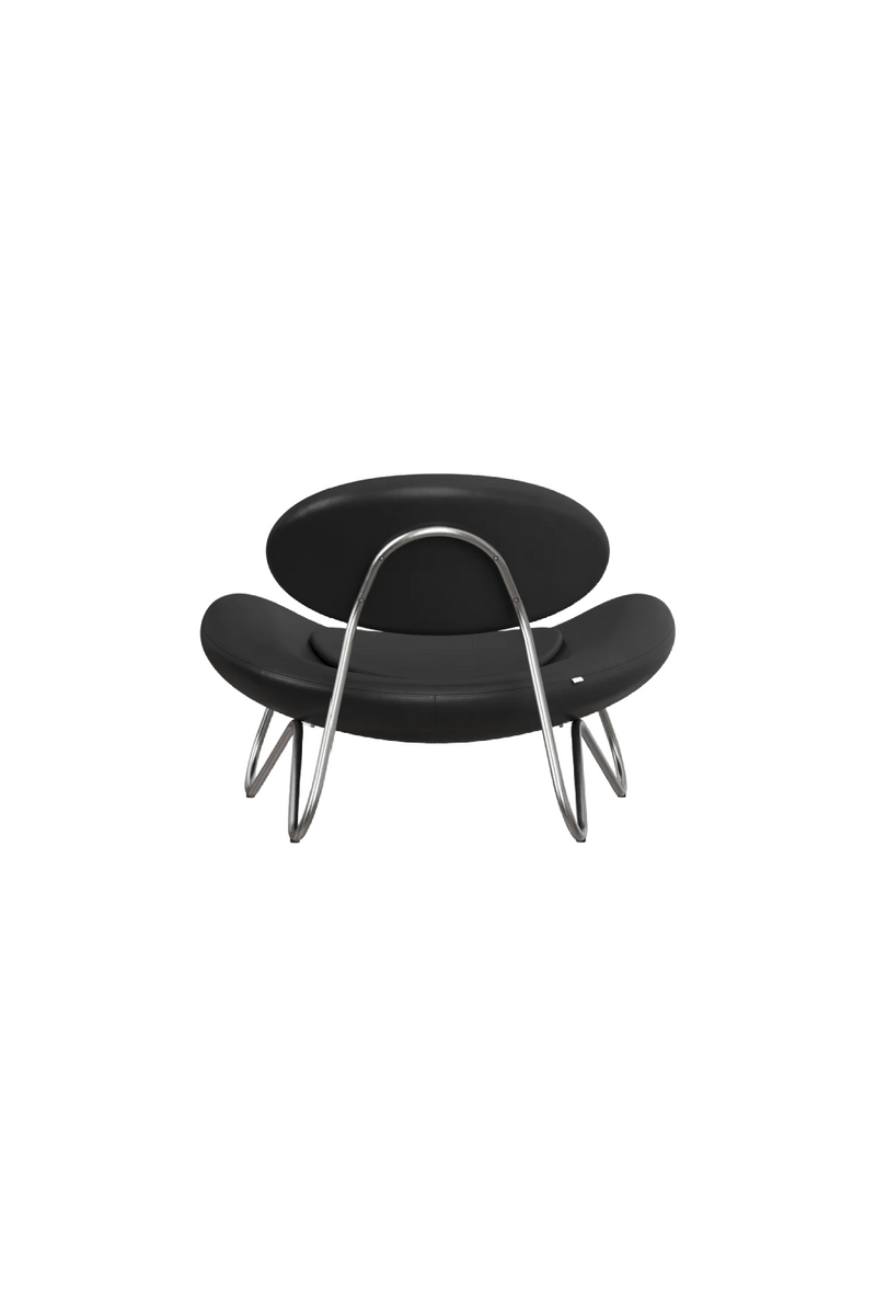 Black Leather Modern Lounge Chair | WOUD Meadow | Oroatrade.com