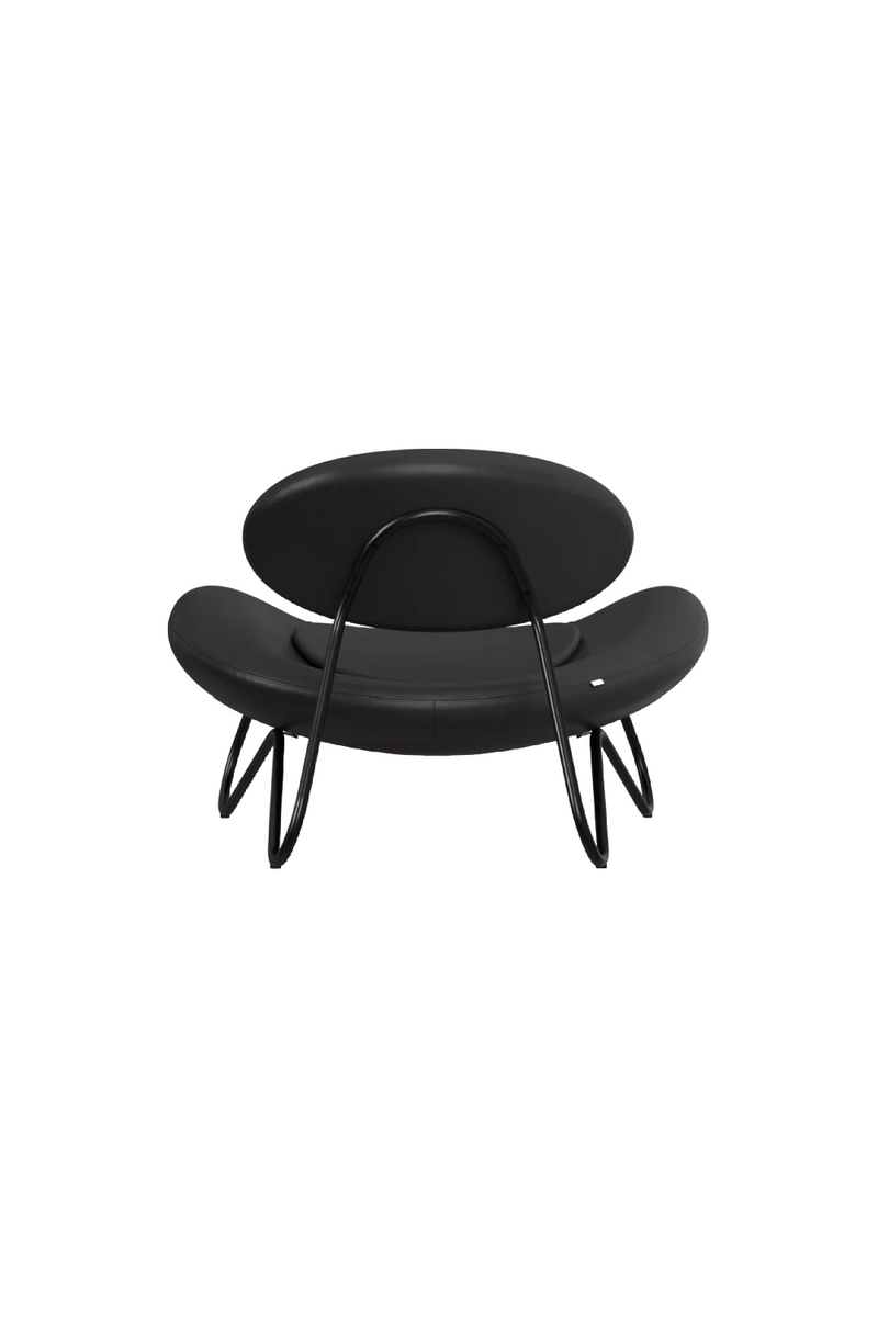 Black Leather Modern Lounge Chair | WOUD Meadow | Oroatrade.com