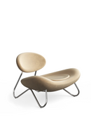 Gold Leather Modern Lounge Chair | WOUD Meadow | Oroatrade.com