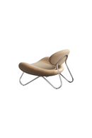 Gold Leather Modern Lounge Chair | WOUD Meadow | Oroatrade.com
