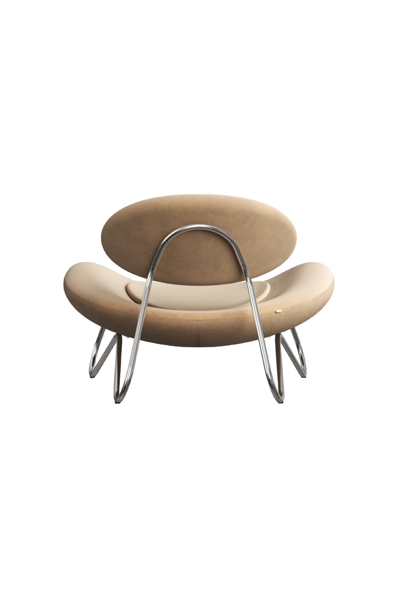 Gold Leather Modern Lounge Chair | WOUD Meadow | Oroatrade.com