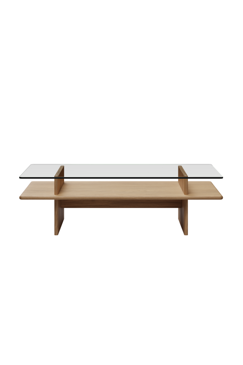 Glass Top Coffee Table | WOUD Parallel | Oroatrade.com