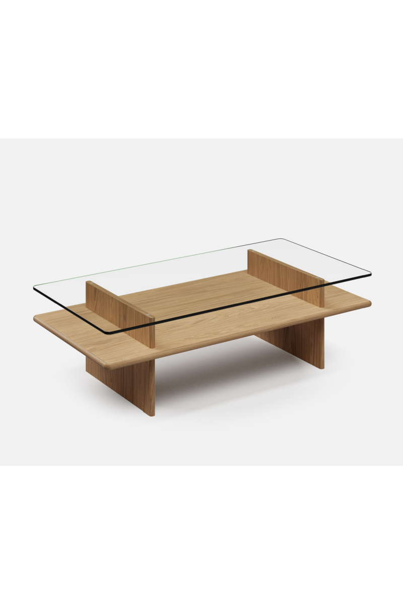 Glass Top Coffee Table | WOUD Parallel | Oroatrade.com