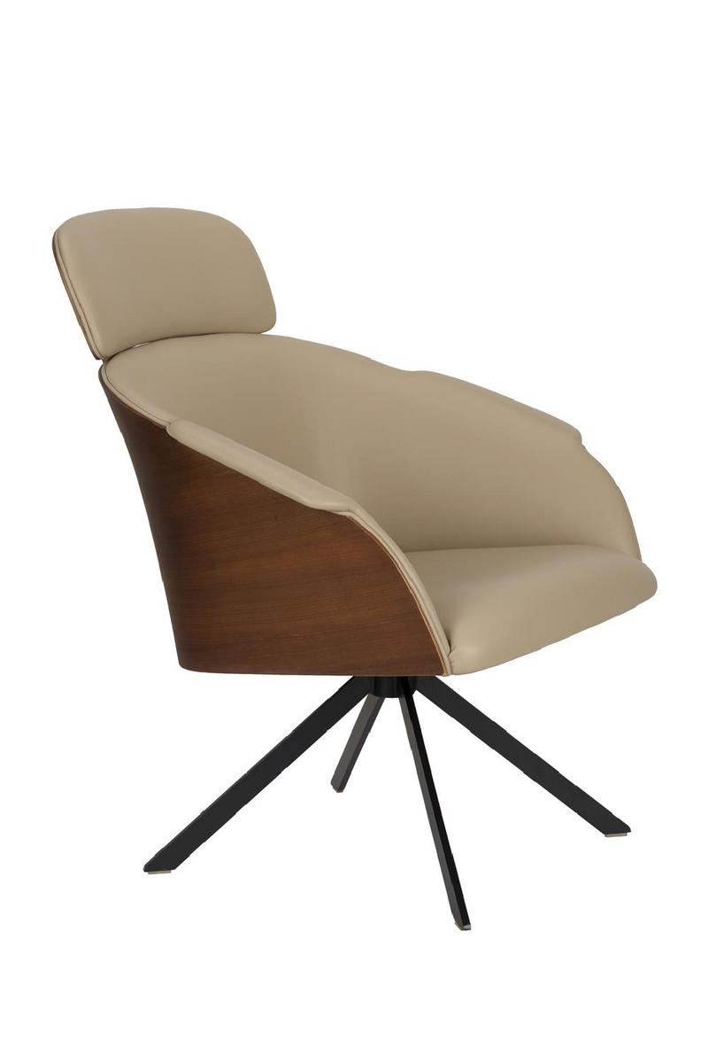 Beige Leather Lounge Chair | Zuiver Frie | Oroatrade.com