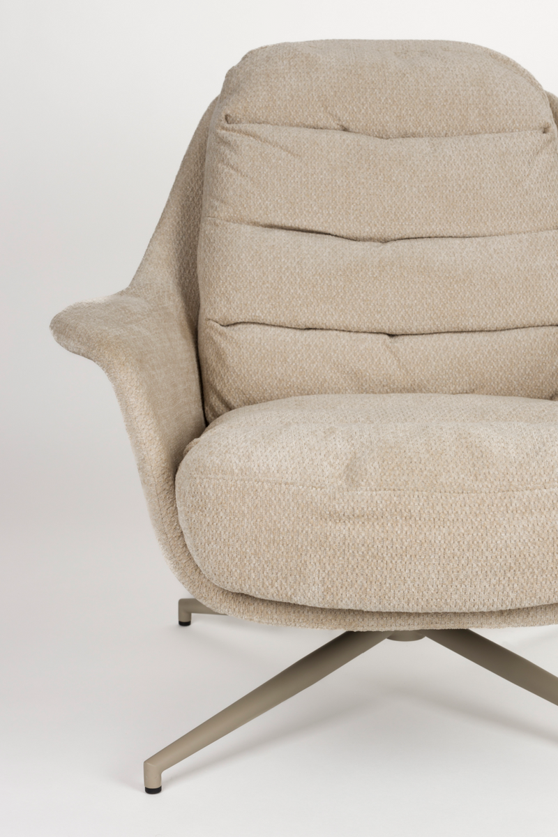 Beige Swivel Lounge Chair | Zuiver Philly | Oroatrade.com