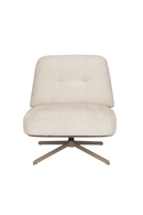 Cream Leather Swivel Lounge Chair | Zuiver Benjamin | Oroatrade.com