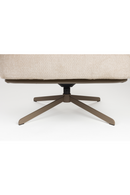 Cream Leather Swivel Lounge Chair | Zuiver Benjamin | Oroatrade.com