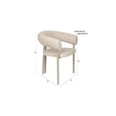 Hospitality furniture - Beige Curved Dining Armchairs (2) - www.oroatrade.com