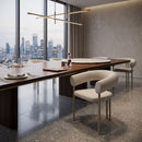 Hospitality furniture - Beige Curved Dining Armchairs (2) - www.oroatrade.com