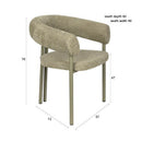 Hospitality furniture - Beige Curved Dining Armchairs (2) - www.oroatrade.com