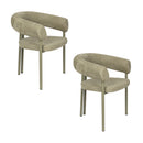 Hospitality furniture - Beige Curved Dining Armchairs (2) - www.oroatrade.com