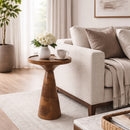Hospitality furniture - Walnut Round Side Table - www.oroatrade.com