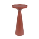 Red Aluminum Round Side Table | Zuiver Floss Marsala