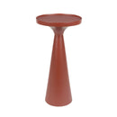 Red Aluminum Round Side Table | Zuiver Floss Marsala