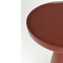 Red Aluminum Round Side Table | Zuiver Floss Marsala