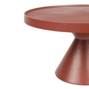 Red Aluminum Round Coffee Table | Zuiver Floss Marsala