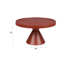 Red Aluminum Round Coffee Table | Zuiver Floss Marsala