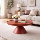Red Aluminum Round Coffee Table | Zuiver Floss Marsala