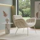 Curved Seat Channeled Lounge Chair | Zuiver Verte | Oroatrade.com