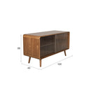 Oak Framed Glass Door Sideboard S | Zuiver Rise