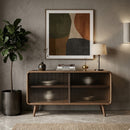Oak Framed Glass Door Sideboard S | Zuiver Rise